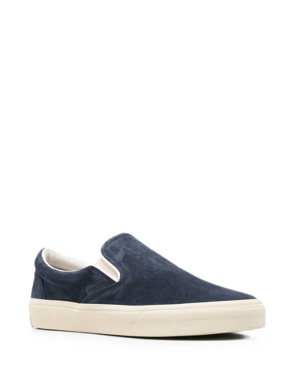 TOM FORD round-toe slip-on loafers Blauw