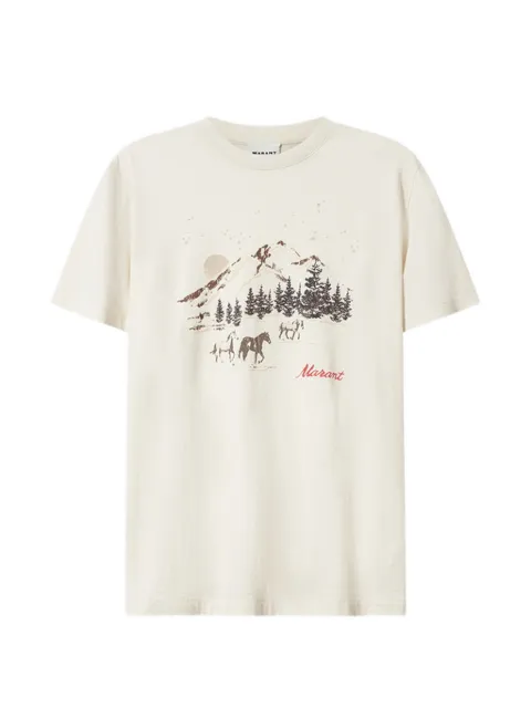 MARANT ÉTOILE Zewel T-Shirt mit beflocktem Print