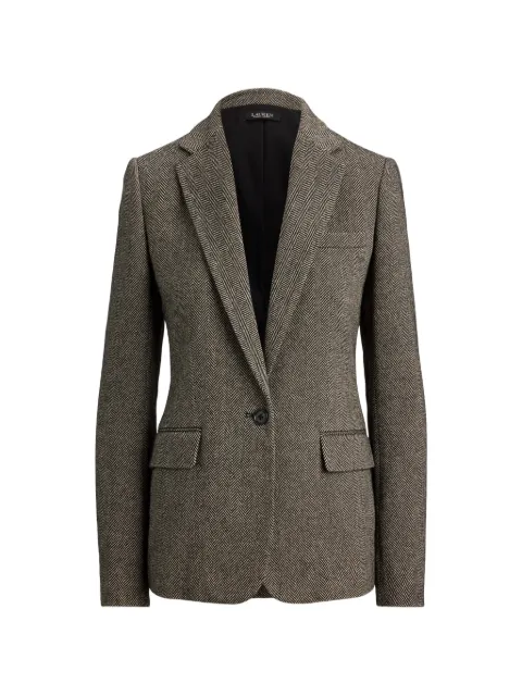 Lauren Ralph Lauren herringbone single-button blazer