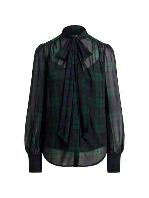 Lauren Ralph Lauren blusa con estampado de cuadros tartán