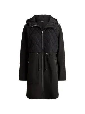 GANNI キルティング ロングコート | ブラック | FARFETCH JP