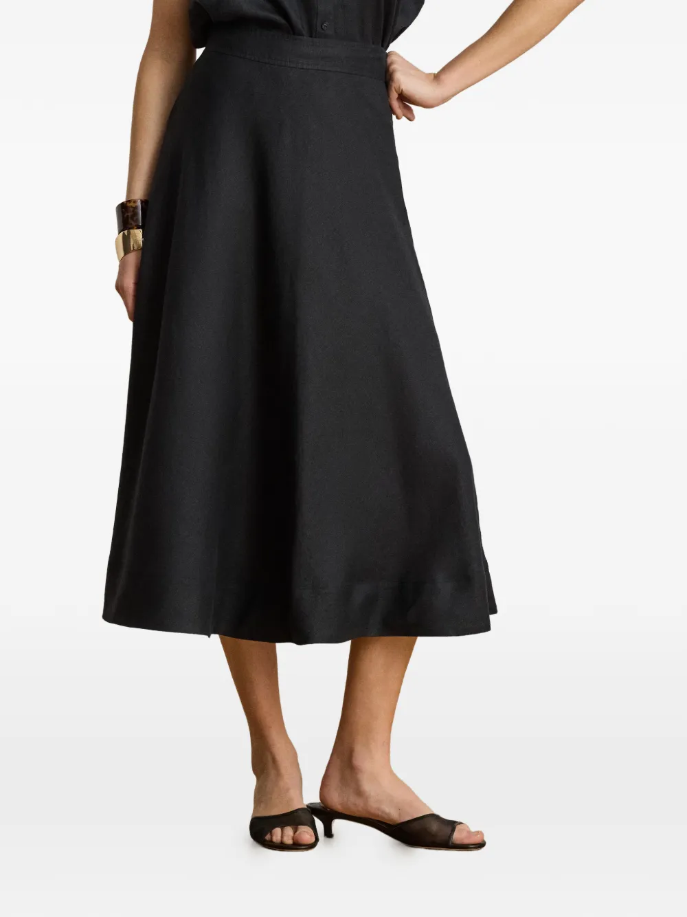 Lauren Ralph Lauren A-lijn midi-rok Zwart