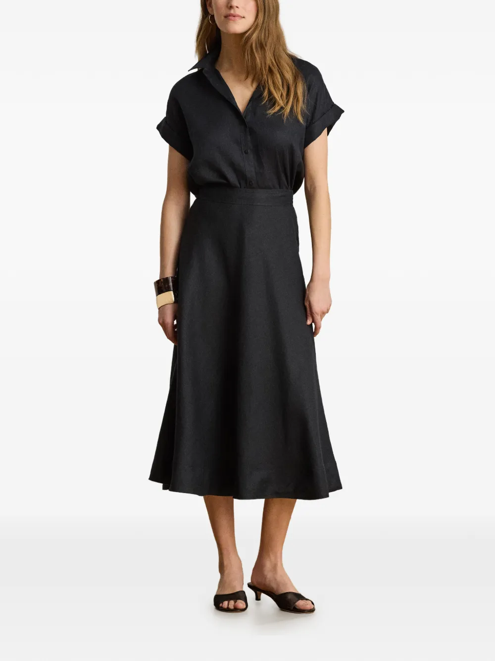 Lauren Ralph Lauren A-lijn midi-rok Zwart