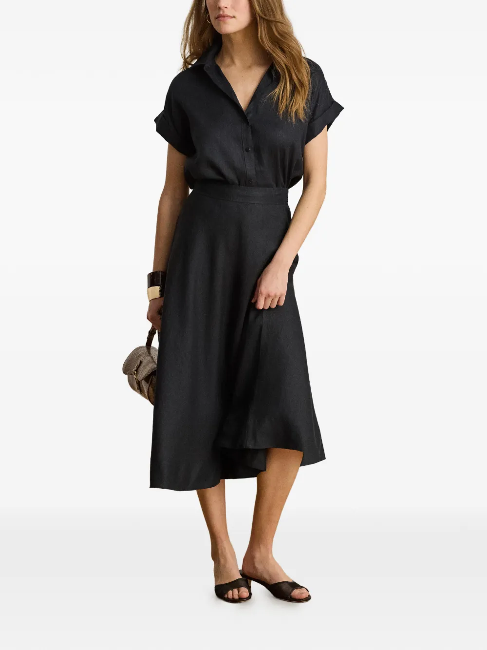 Lauren Ralph Lauren A-lijn midi-rok Zwart