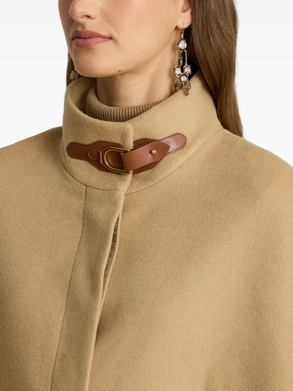 Lauren Ralph Lauren Cape met gespafwerking Beige