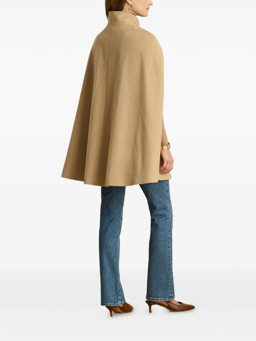 Lauren Ralph Lauren Cape met gespafwerking Beige