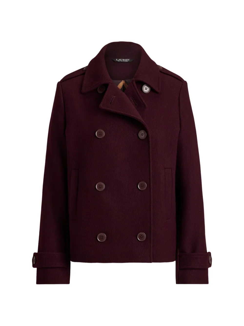 Lauren Ralph Lauren Caban crop doppiopetto - Rosso