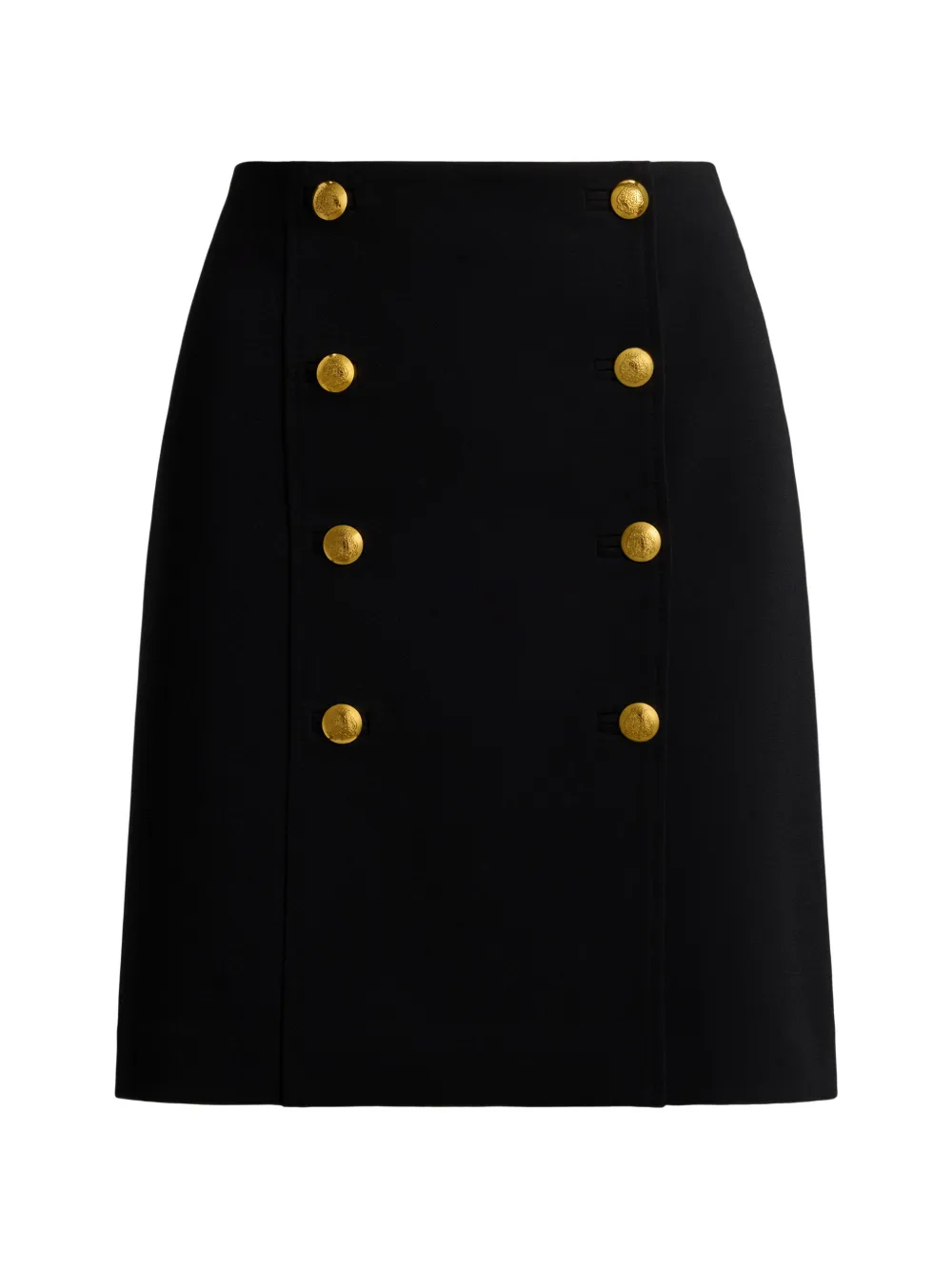 Lauren Ralph Lauren Mini-wikkelrok met dubbele rij knopen Zwart