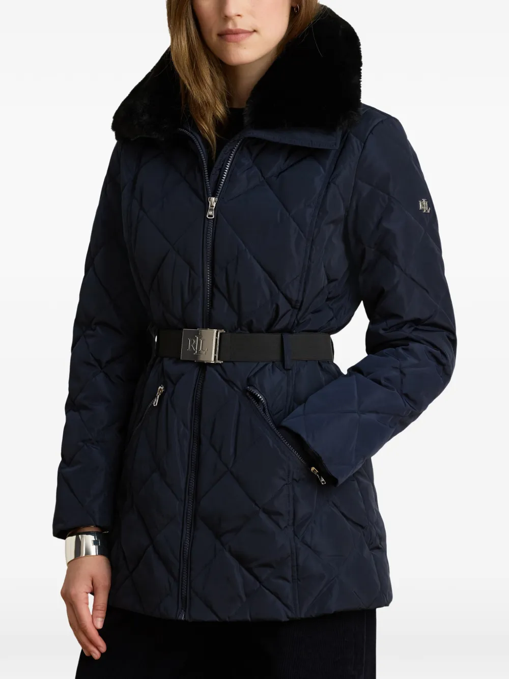 Lauren Ralph Lauren Jas met ceintuur Blauw