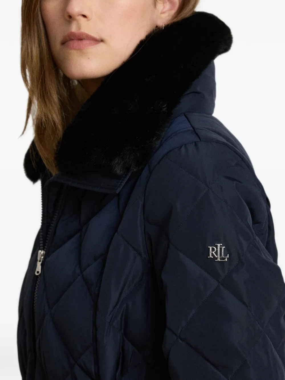 Lauren Ralph Lauren Jas met ceintuur Blauw