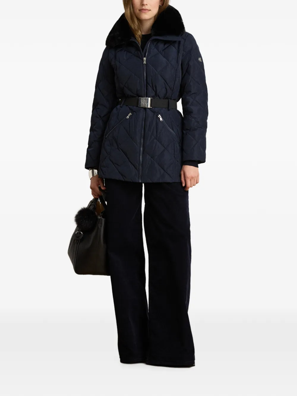 Lauren Ralph Lauren Jas met ceintuur Blauw