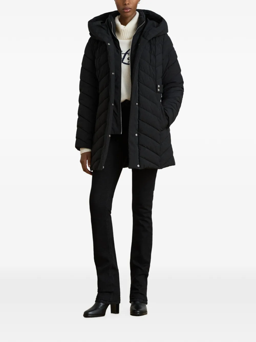 Lauren Ralph Lauren Jas met capuchon Zwart