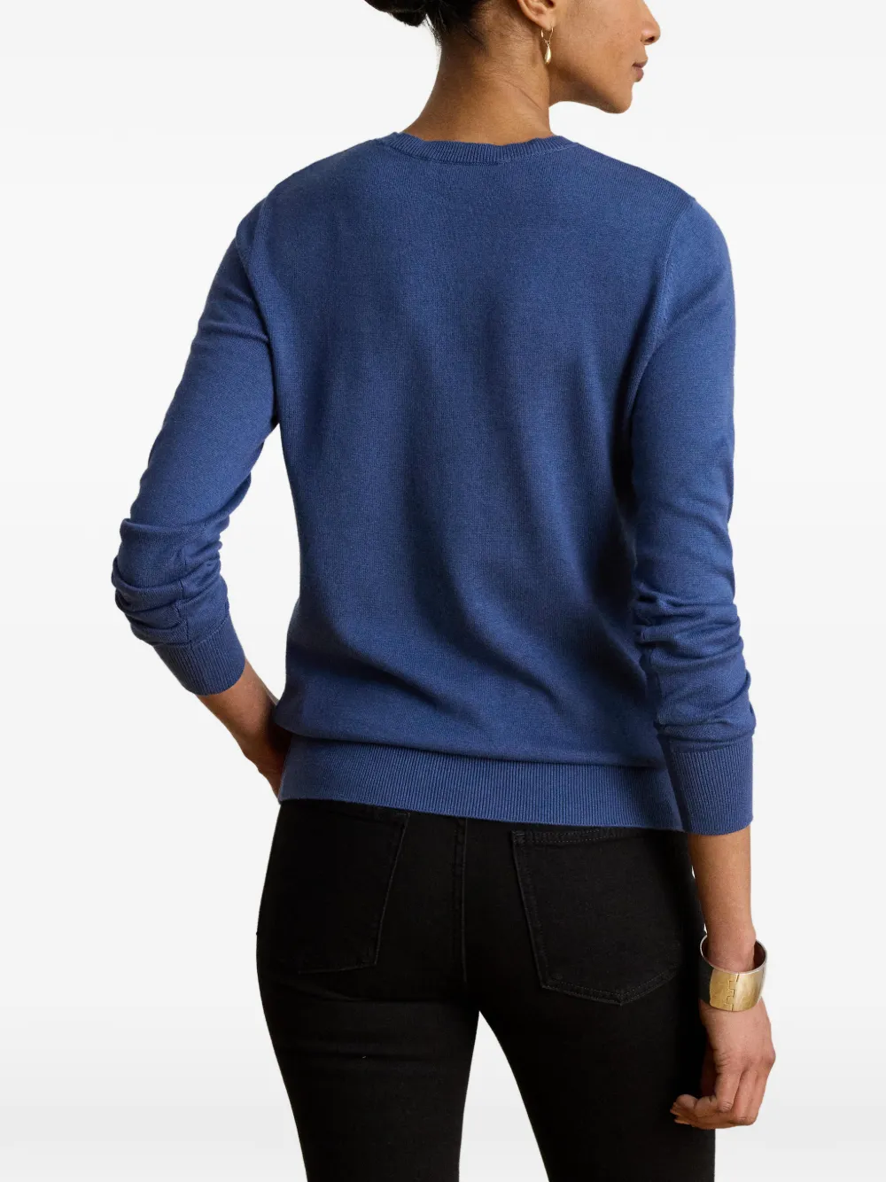 Lauren Ralph Lauren Trui met geborduurd logo Blauw