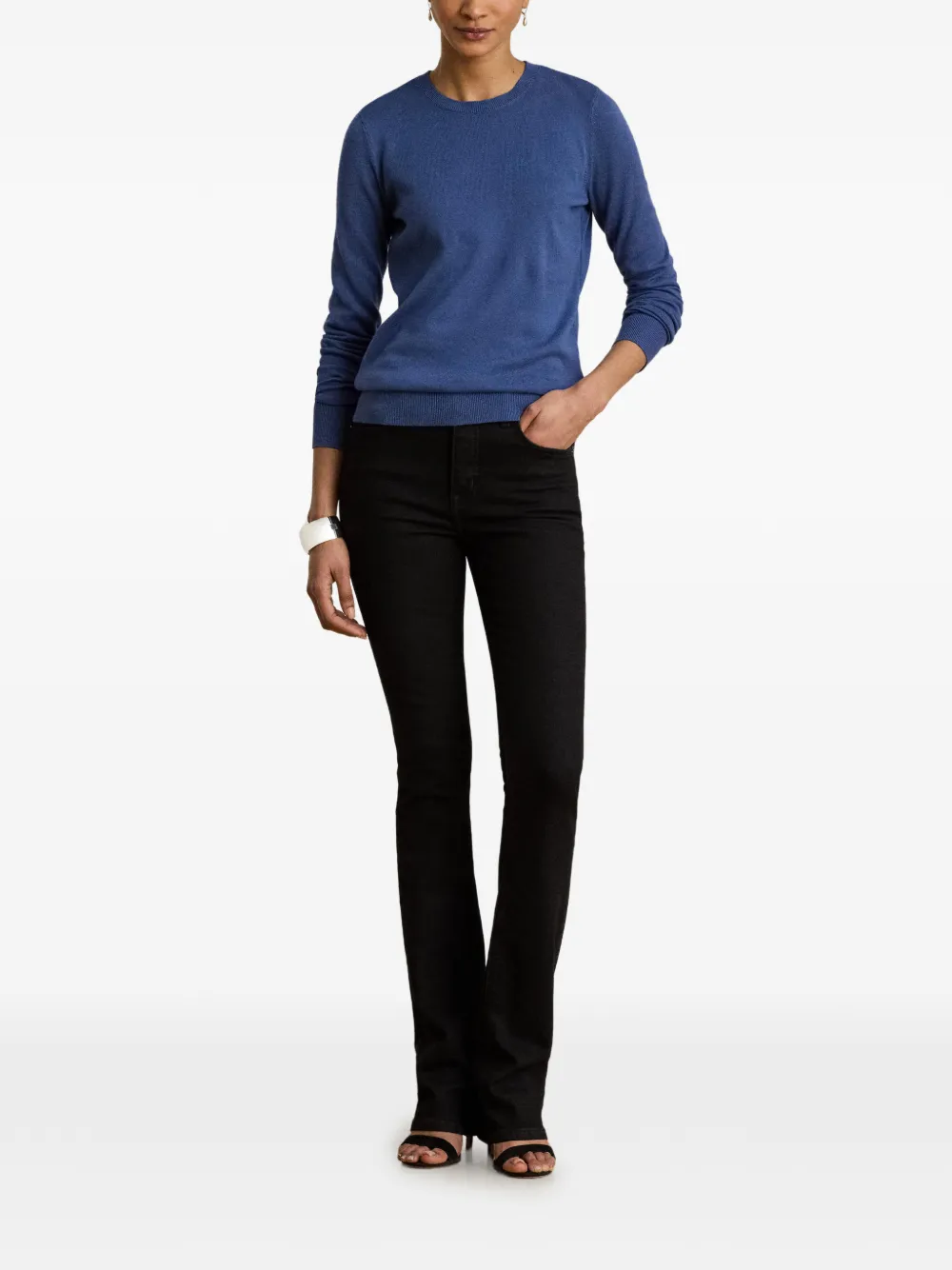 Lauren Ralph Lauren Trui met geborduurd logo Blauw