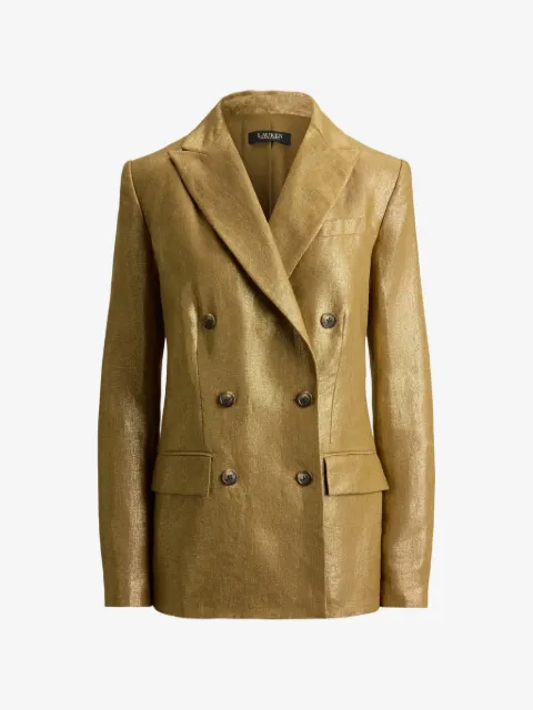 Lauren Ralph Lauren foiled double-breasted blazer