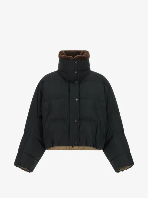 Brunello Cucinelli Monili-detail cropped puffer jacket