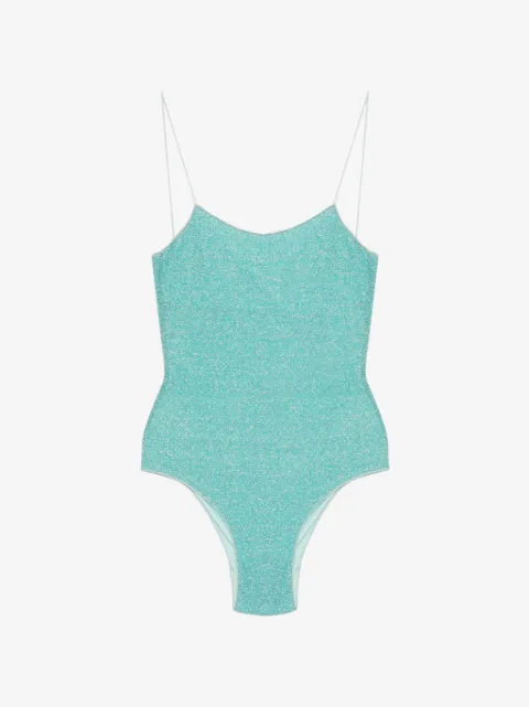 Oséree glitter-detail scoop-neck swimsuit