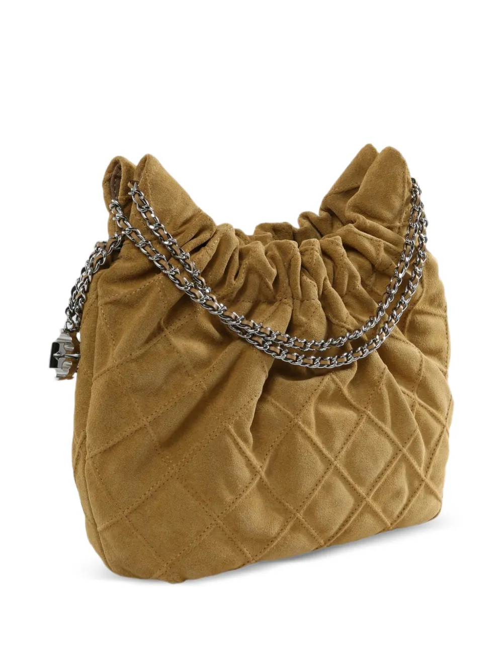 Tory Burch Fleming zachte suède mini-tas Beige