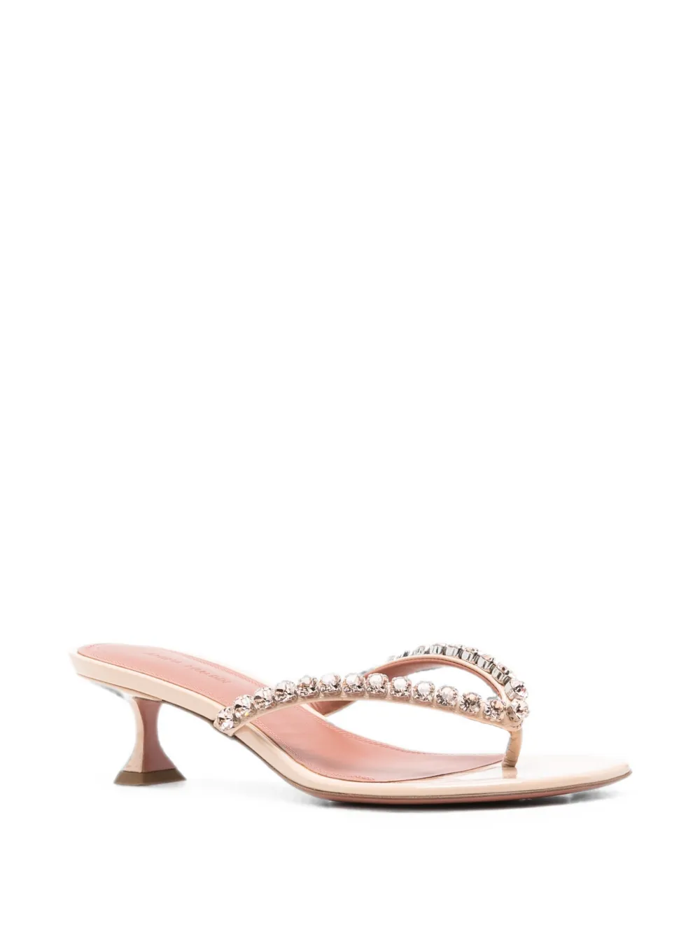 Amina Muaddi Gigi Thong crystal-embellished sandals Roze