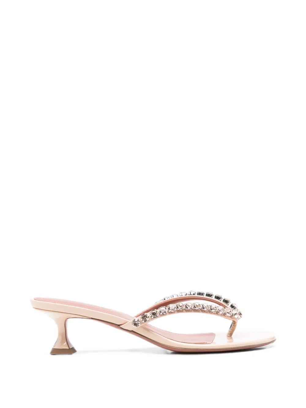 Amina Muaddi Gigi Thong crystal-embellished sandals Roze