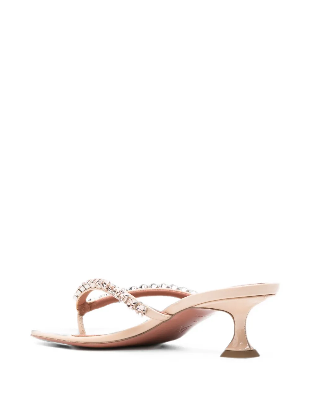 Amina Muaddi Gigi Thong crystal-embellished sandals Roze