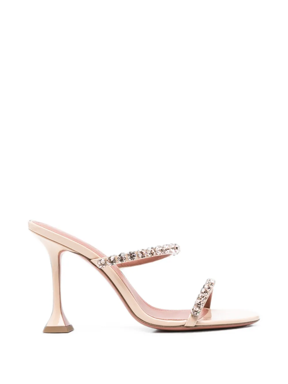 Amina Muaddi Gigi crystal-embellished sandals Roze
