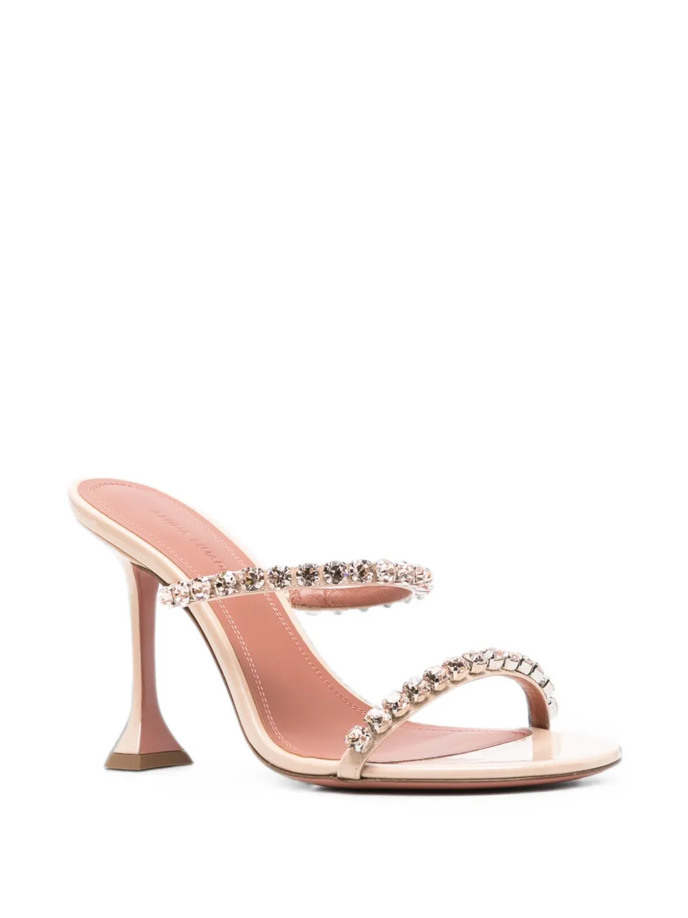 Amina Muaddi Gigi crystal-embellished sandals Roze