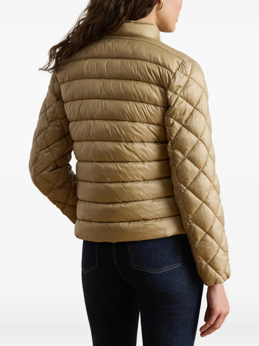 Lauren Ralph Lauren Gewatteerd jack met opstaande hals Beige