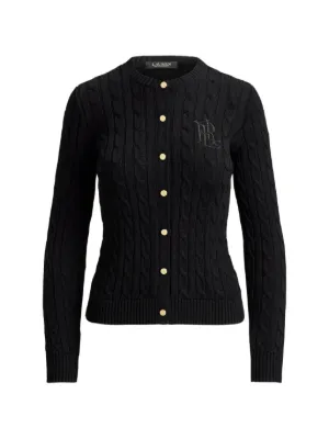 Michael Michael Kors Ribbed gold-button Cardigan | Black | FARFETCH