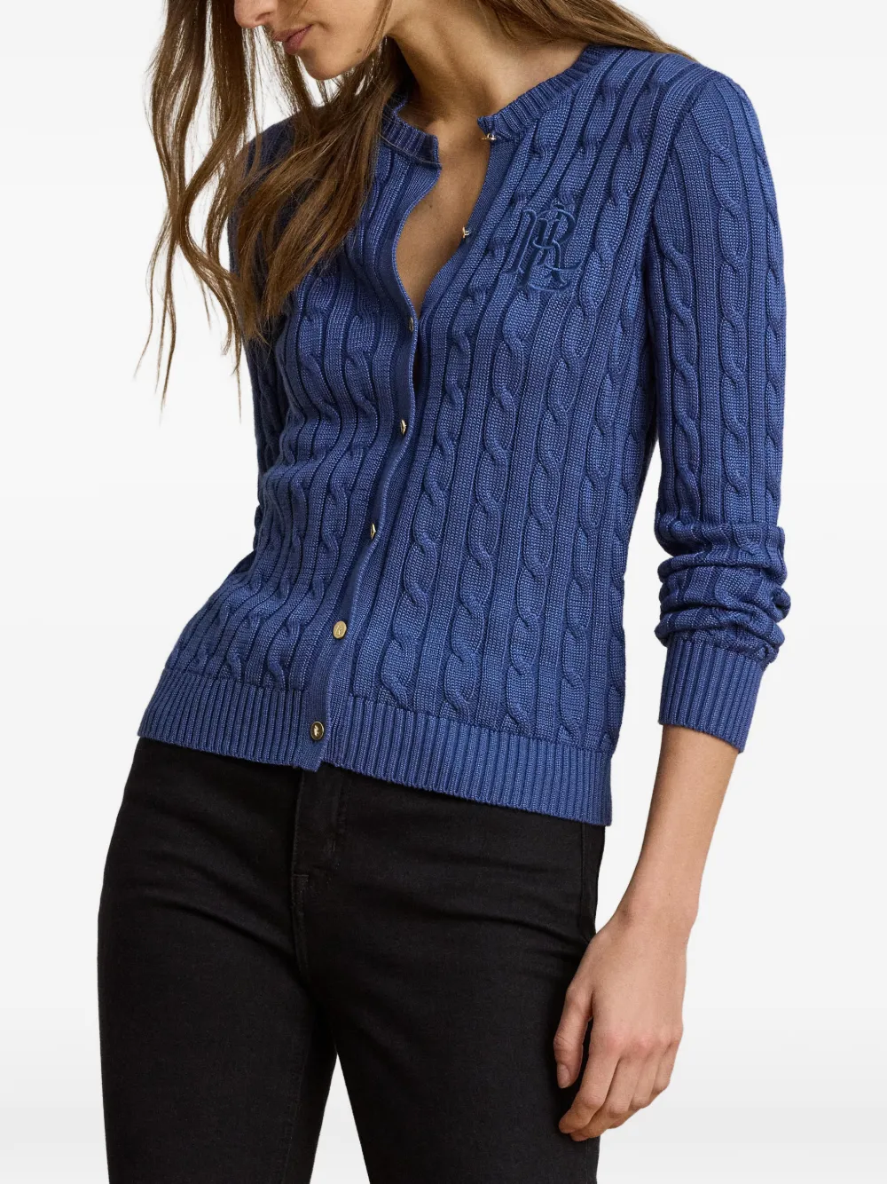 Lauren Ralph Lauren Vest met geborduurd logo Blauw