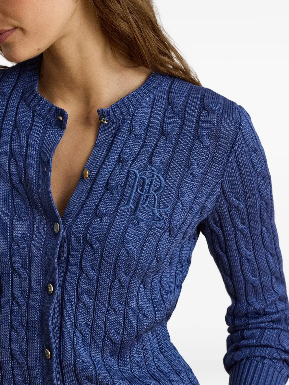 Lauren Ralph Lauren Vest met geborduurd logo Blauw