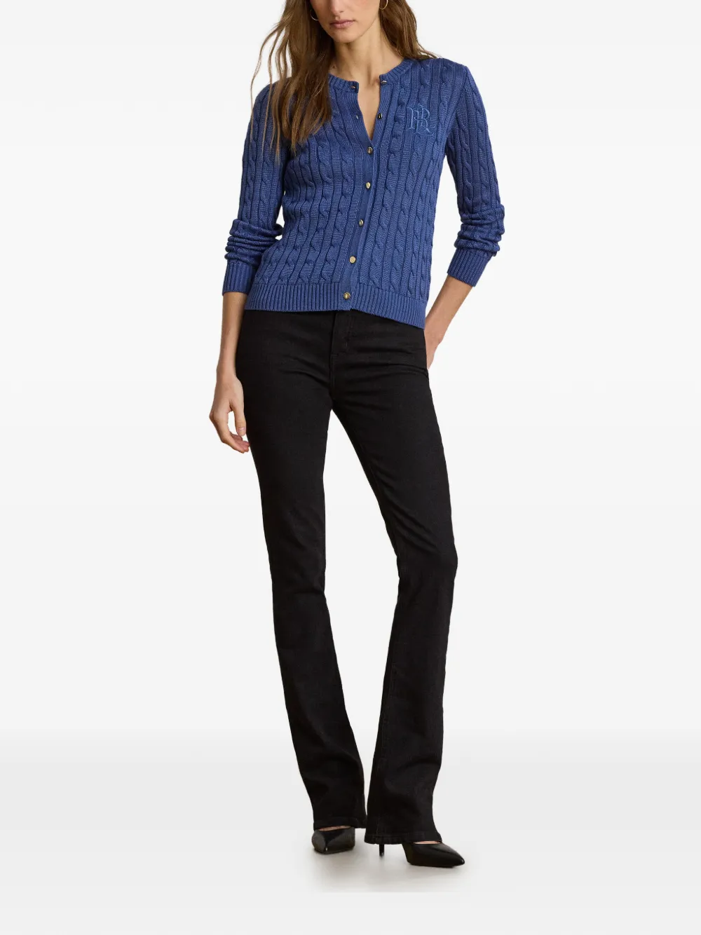 Lauren Ralph Lauren Vest met geborduurd logo Blauw