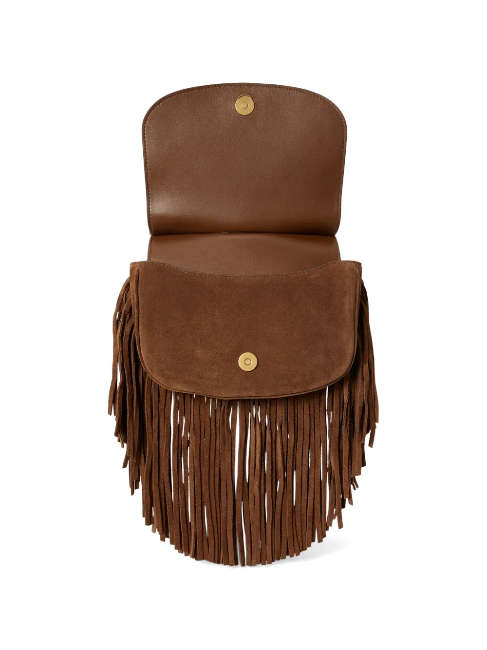 Lauren Ralph Lauren Marcy crossbodytas met franje afwerking Bruin