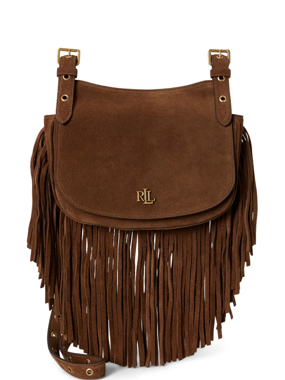 Lauren Ralph Lauren Marcy Umhängetasche mit Fransenbesatz - Braun