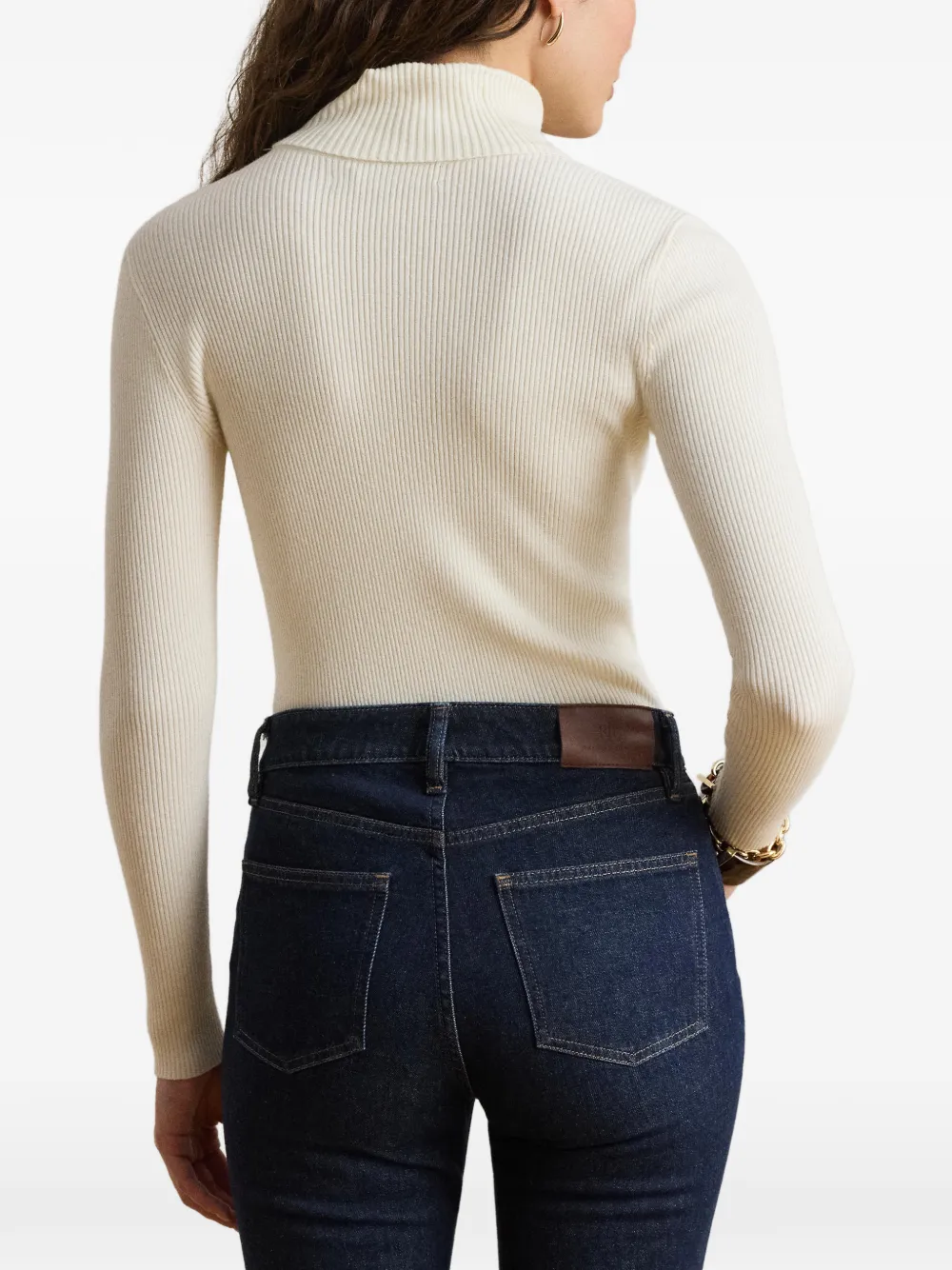 Lauren Ralph Lauren Ribgebreide coltrui Beige