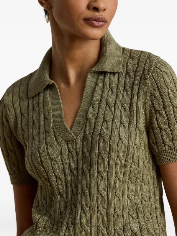 Lauren Ralph Lauren ケーブルニット ショートスリーブセーター