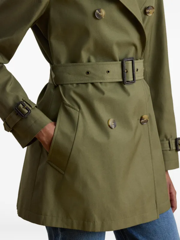 Lauren Ralph Lauren ベルテッド ダブルトレンチコート | グリーン