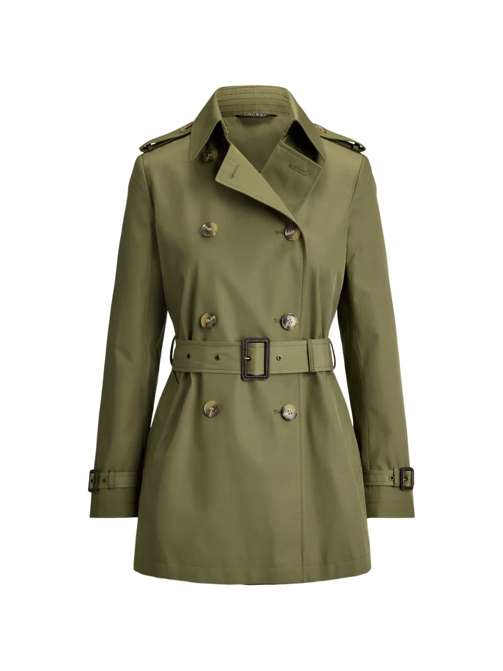 Lauren Ralph Lauren double-breasted belted trench coat - Verde