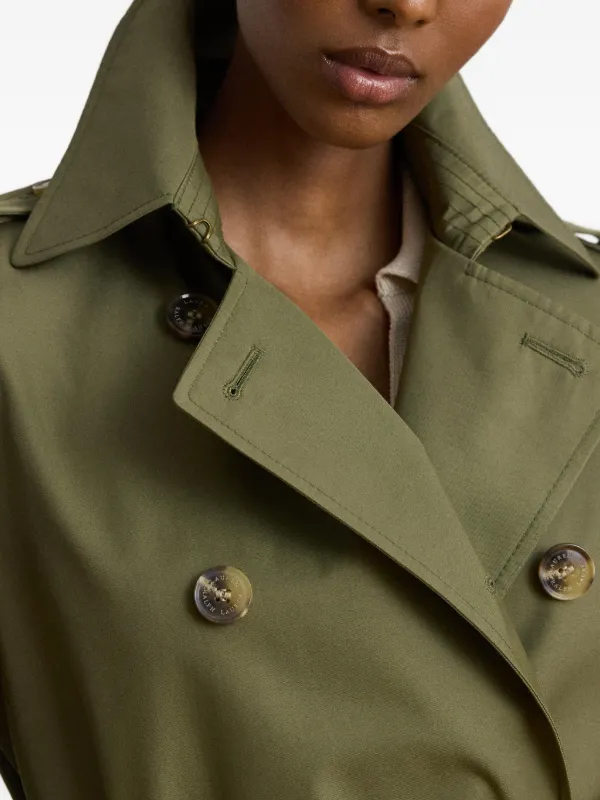 Lauren Ralph Lauren ベルテッド ダブルトレンチコート | グリーン