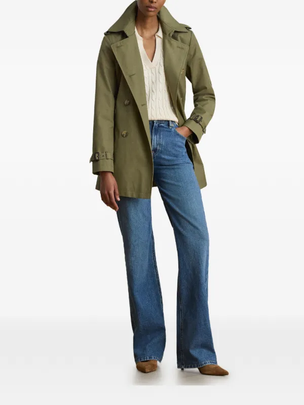 Lauren Ralph Lauren ベルテッド ダブルトレンチコート | グリーン