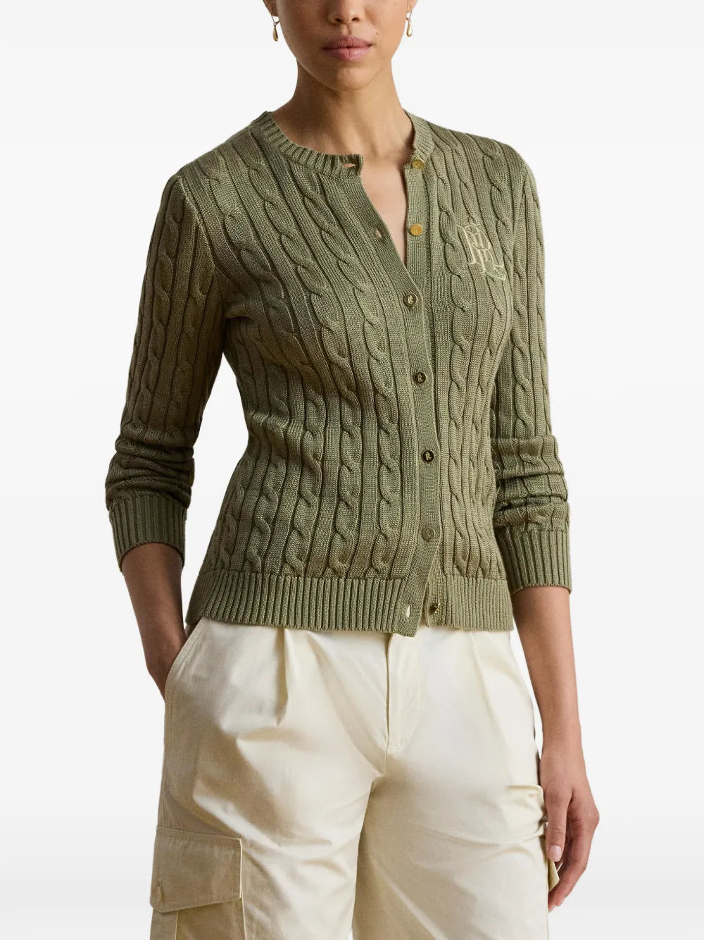 Lauren Ralph Lauren Vest met geborduurd logo Groen