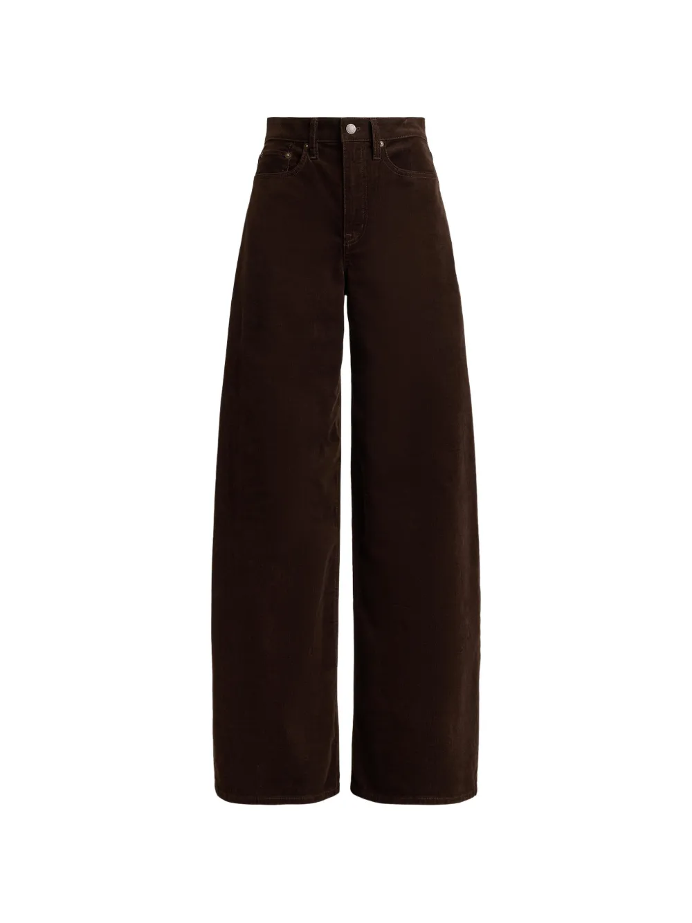 Ralph Lauren Corduroy Wide-leg Trousers In Brown