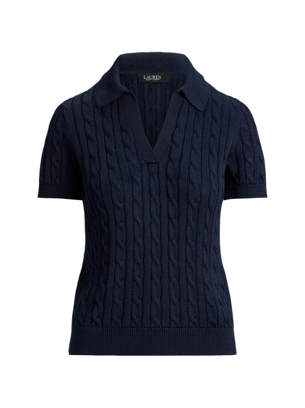 Lauren Ralph Lauren T-shirt con lavorazione intrecciata - Blu