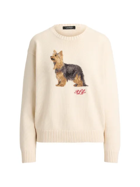 Lauren Ralph Lauren dog-intarsia cotton sweater