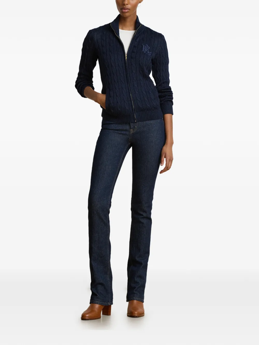 Lauren Ralph Lauren Kabelgebreid vest Blauw