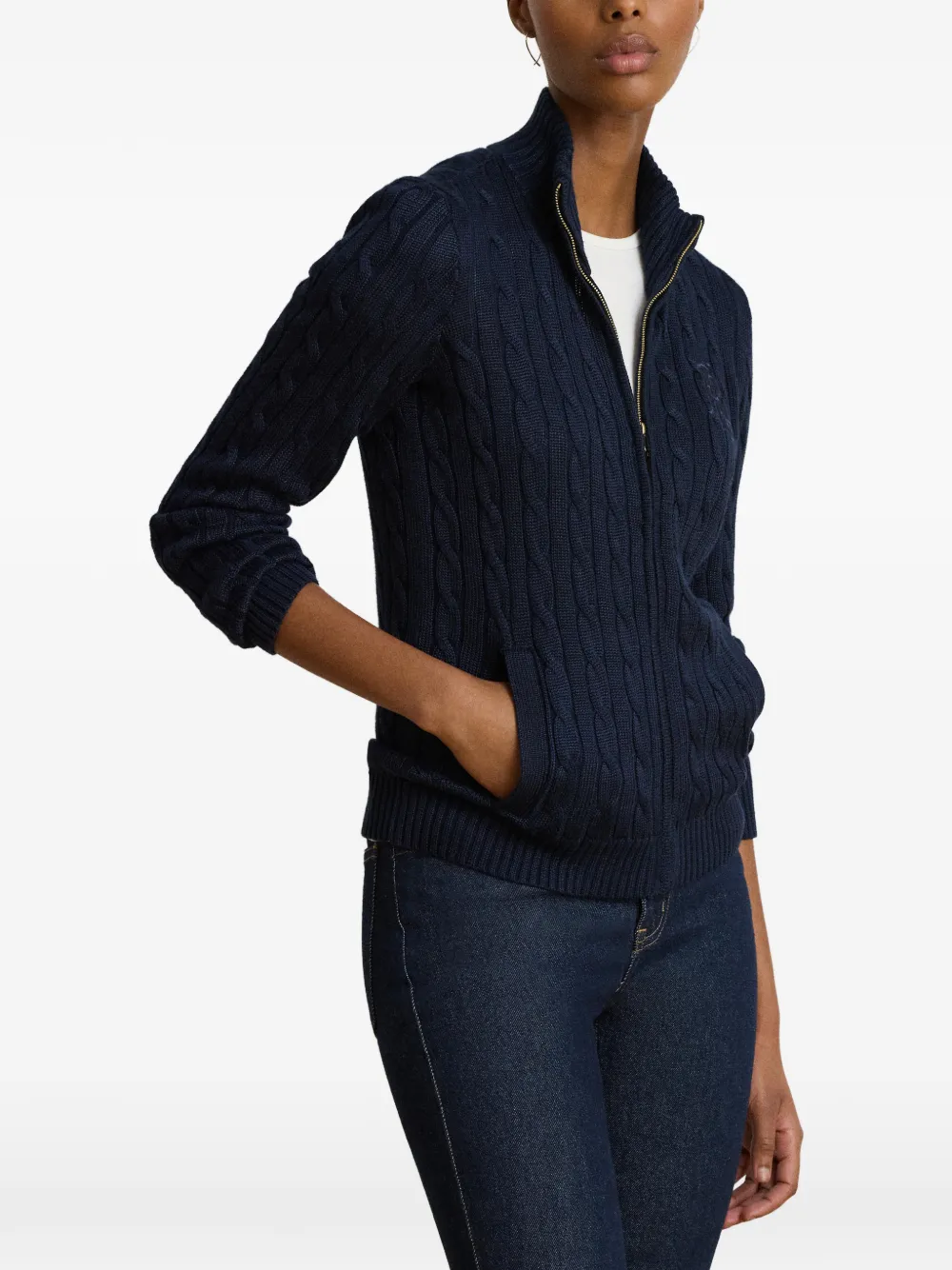 Lauren Ralph Lauren Kabelgebreid vest Blauw