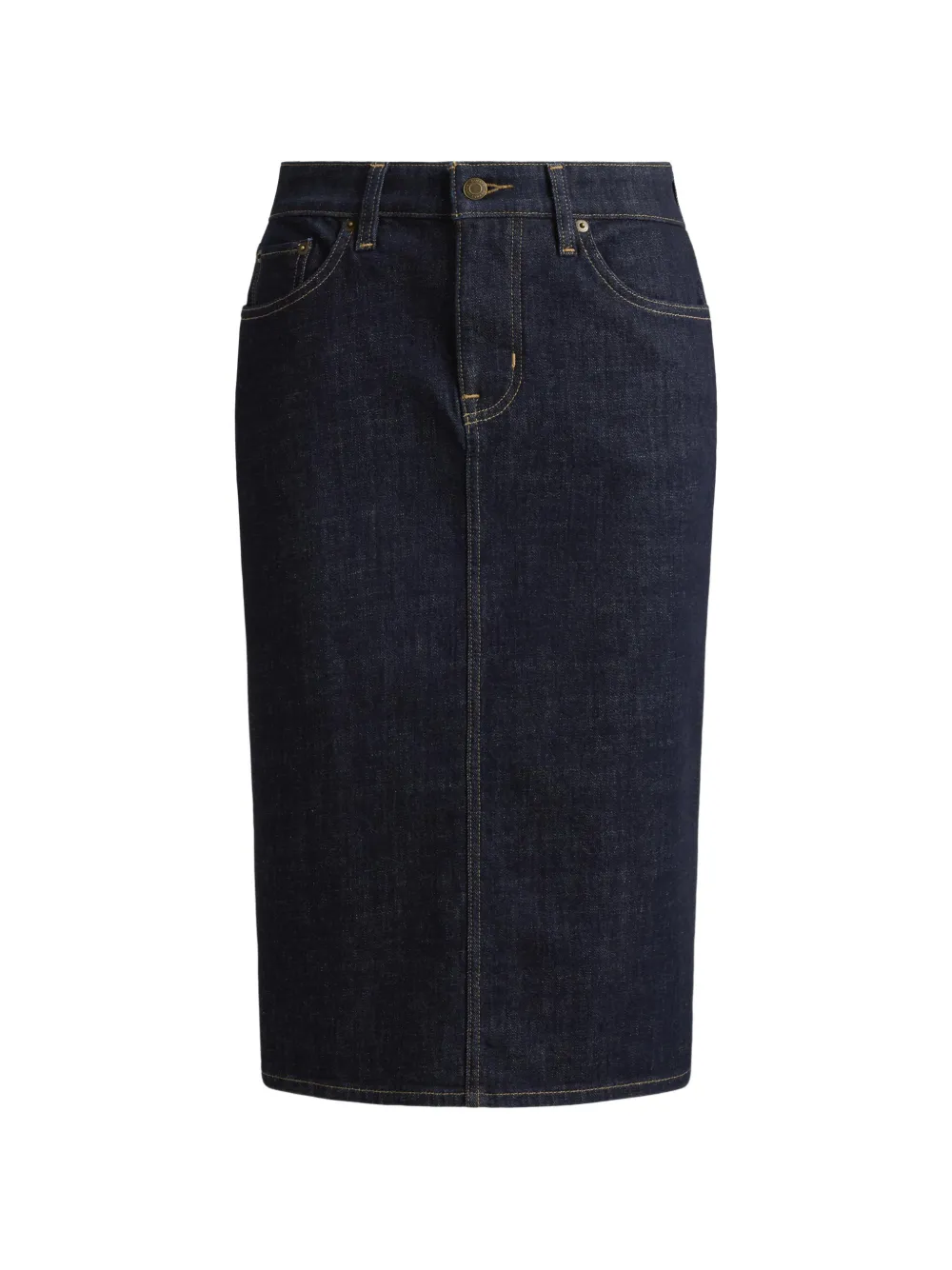 Lauren Ralph Lauren Gonna midi denim a matita - Blu
