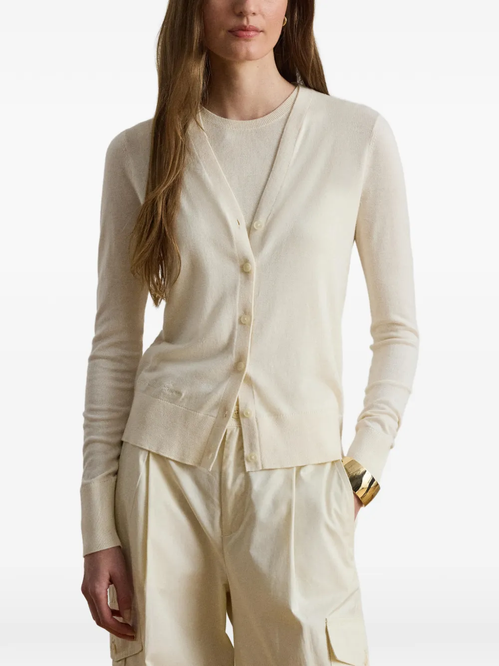 Lauren Ralph Lauren Vest met V-hals Beige