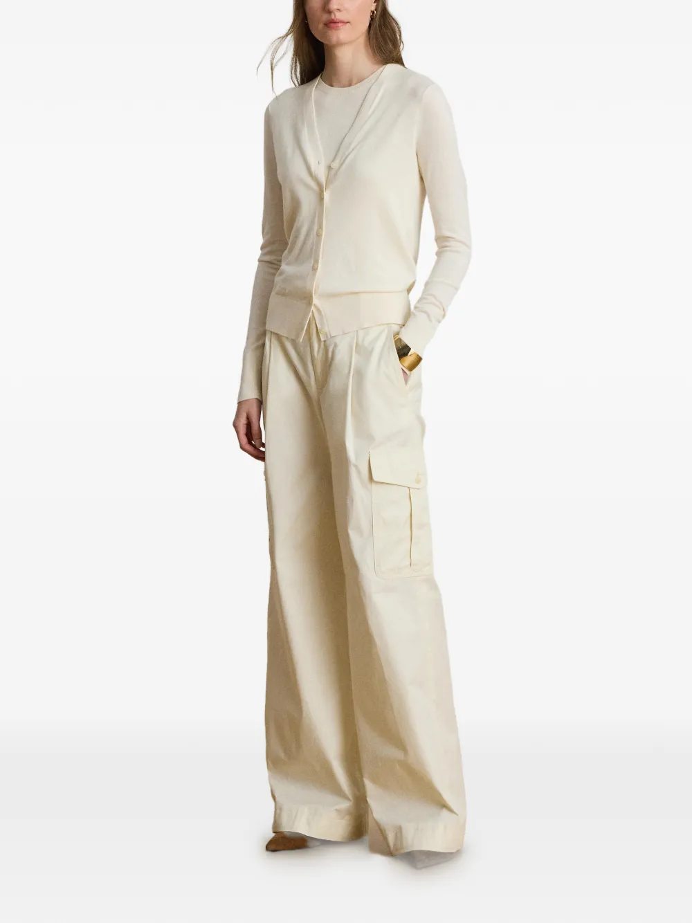 Lauren Ralph Lauren Vest met V-hals Beige