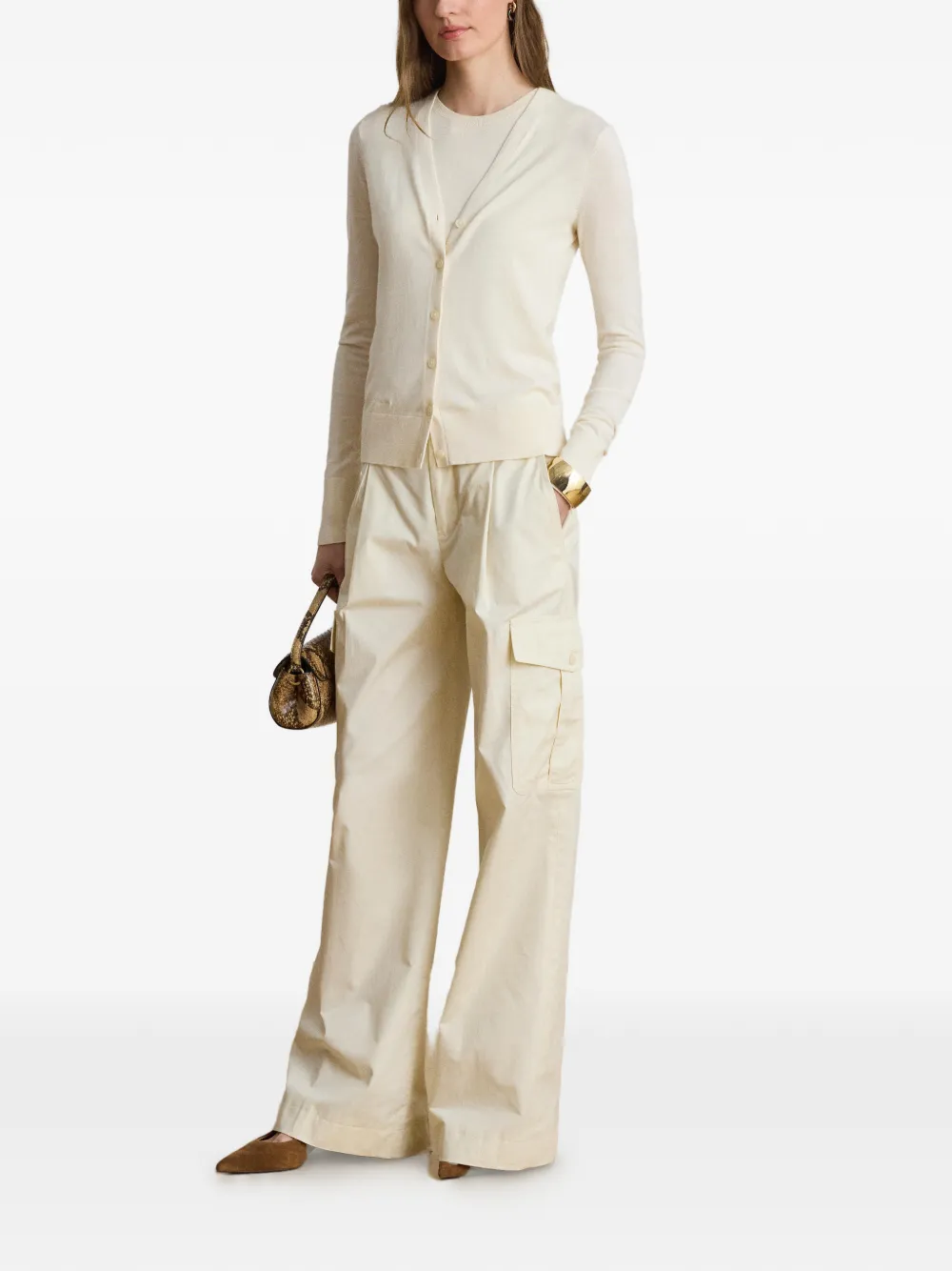 Lauren Ralph Lauren Vest met V-hals Beige